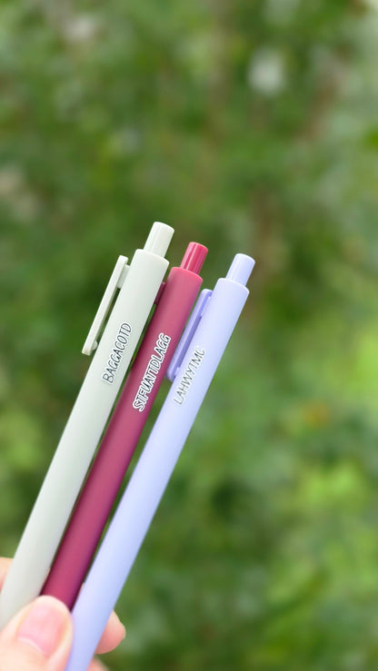Spicy Book Reader Pen Set | Funny Book Lover Pens | Bookish Stationery Gift | Introvert Reader Pens | Colored Ink Pen Trio