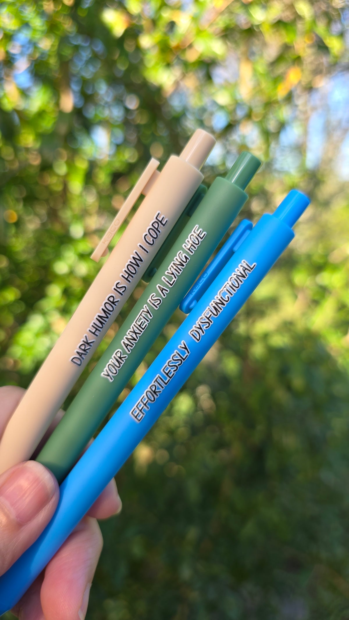 Your Anxiety is a Lying Hoe – Snarky Pen Set for the Anxiously Fabulous