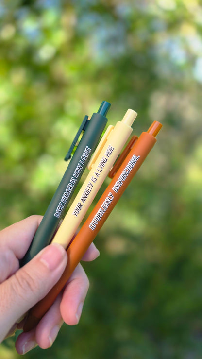 Your Anxiety is a Lying Hoe – Snarky Pen Set for the Anxiously Fabulous