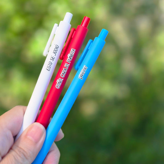Puerto Rican Pen Set | ¡WEPA! Coño Carajo Puñeta | Funny Boricua Pens | Esto Se Jodió | Latinx Stationery Gift