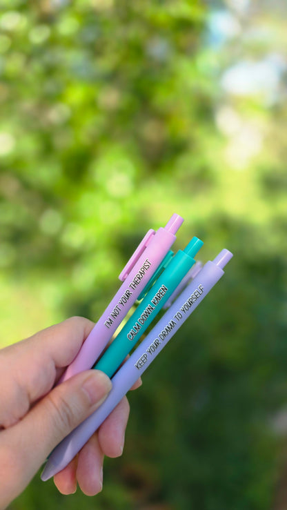 Calm Down, Karen — Snarky Pen Set