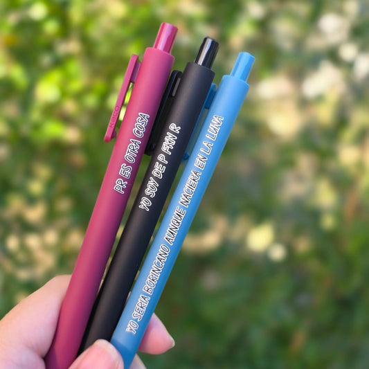 Puerto Rican Pen Set | Funny Boricua Pens | PR Es Otra Cosa