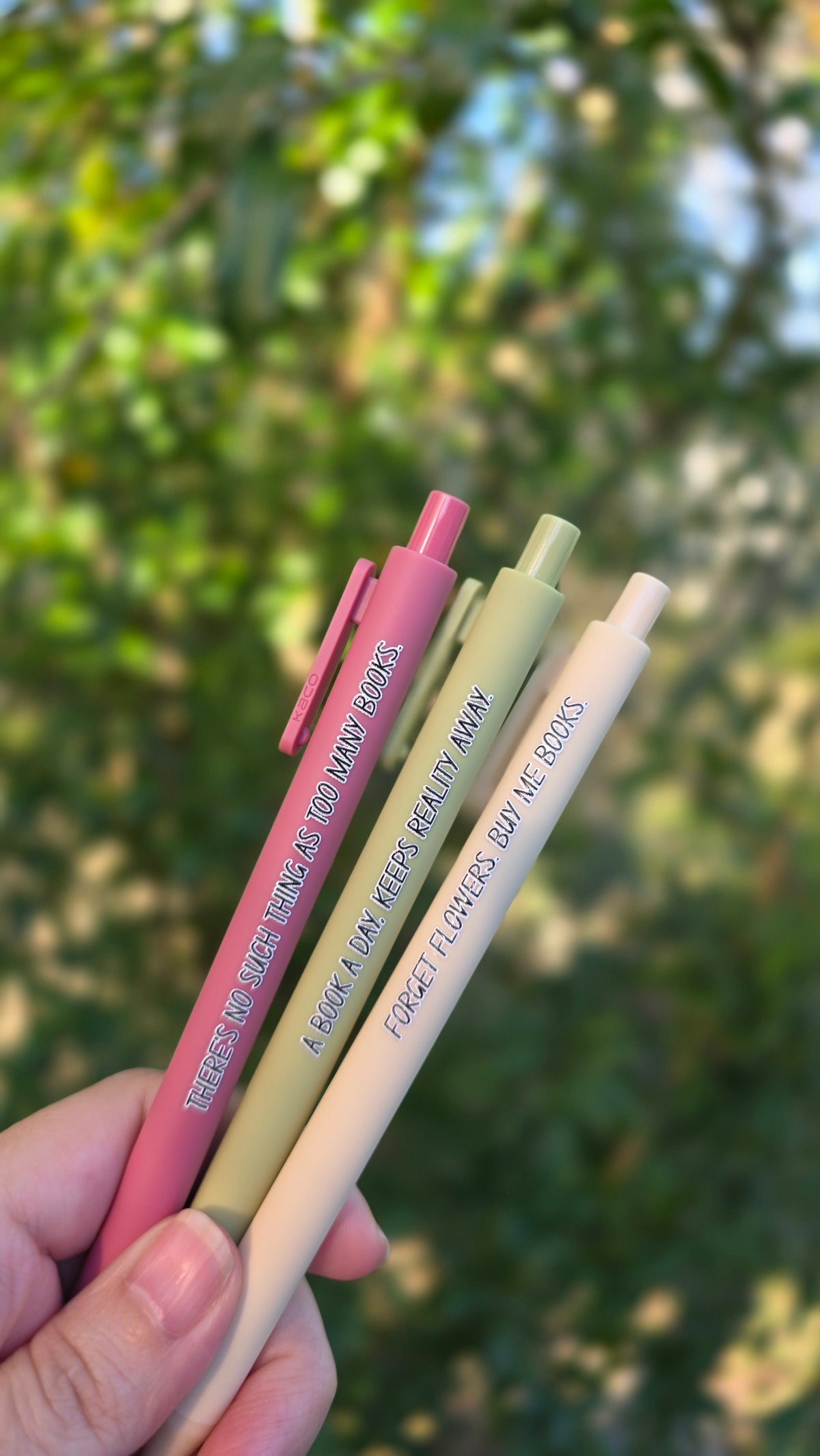 Forget Flowers, Buy Me Books — Bookish Pen Set