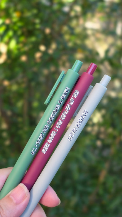 Merry Bookmas — Holiday Bookish Pen Set