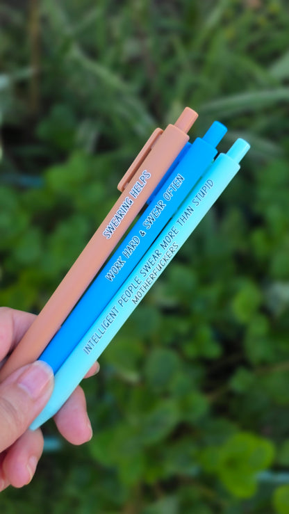 Work Hard & Swear Often Pen Set