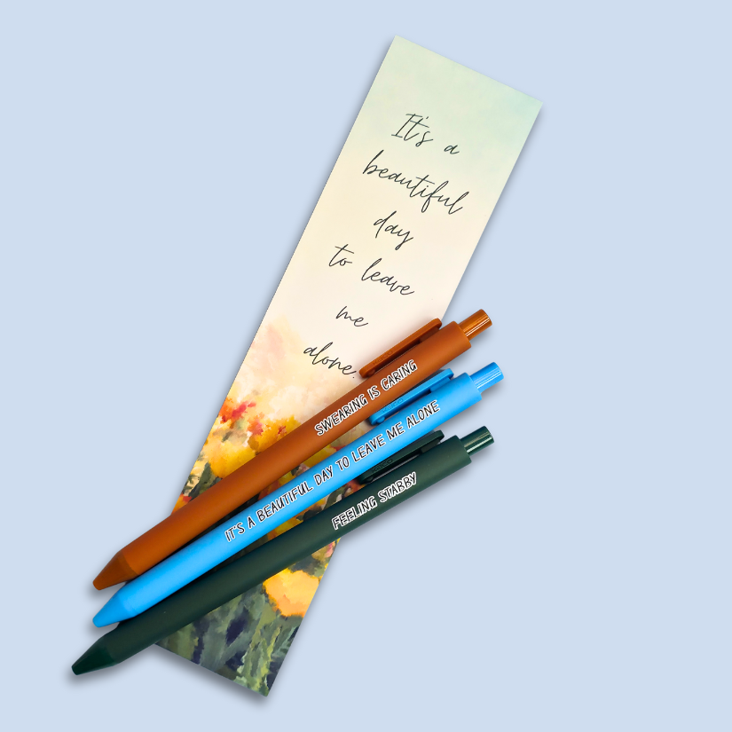 Snarky Pen Set | 3 Sarcastic Pens with Color Ink - Gift For Bestie Feeling Stabby