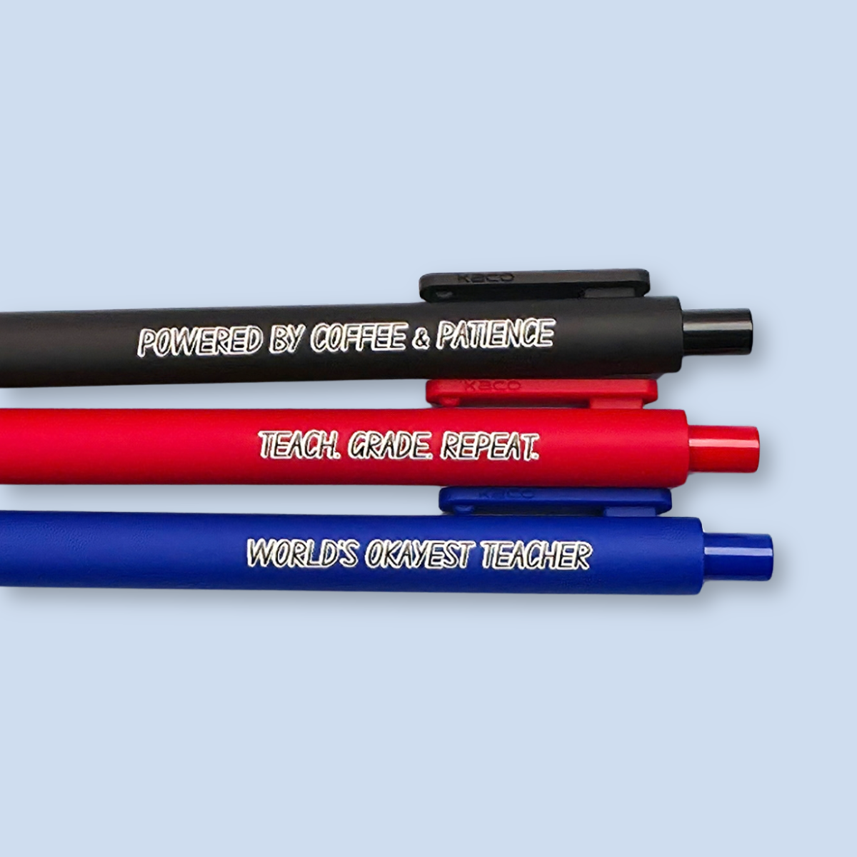 World's Okayest Teacher — Teacher Pen Set