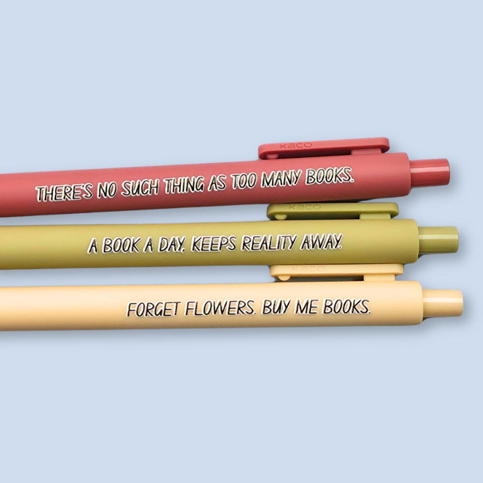 Forget Flowers, Buy Me Books — Bookish Pen Set