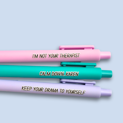 Calm Down, Karen — Snarky Pen Set