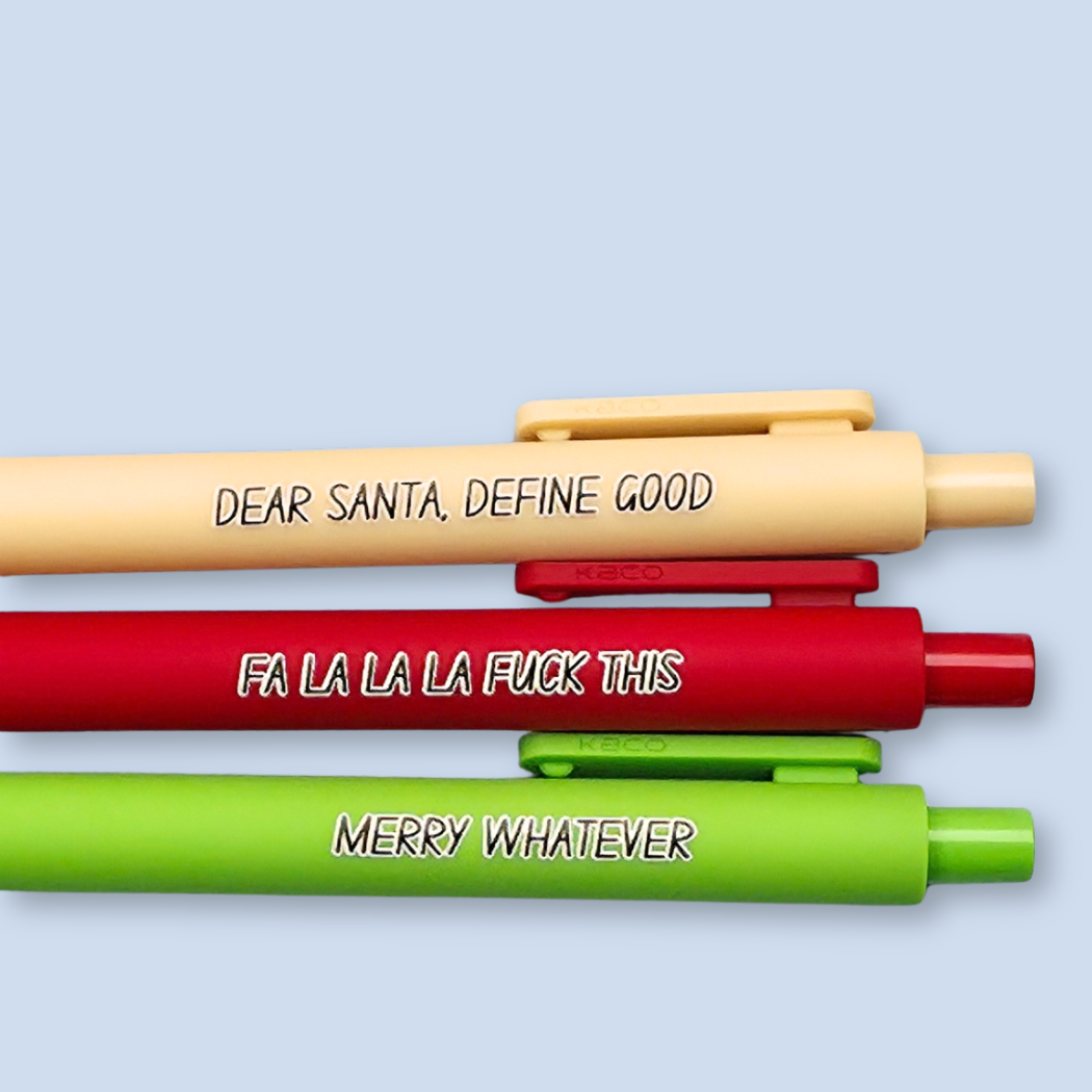 Merry Whatever — Holiday Snarky Pen Set