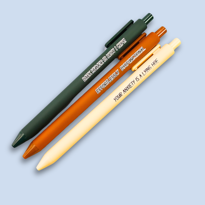 Your Anxiety is a Lying Hoe – Snarky Pen Set for the Anxiously Fabulous