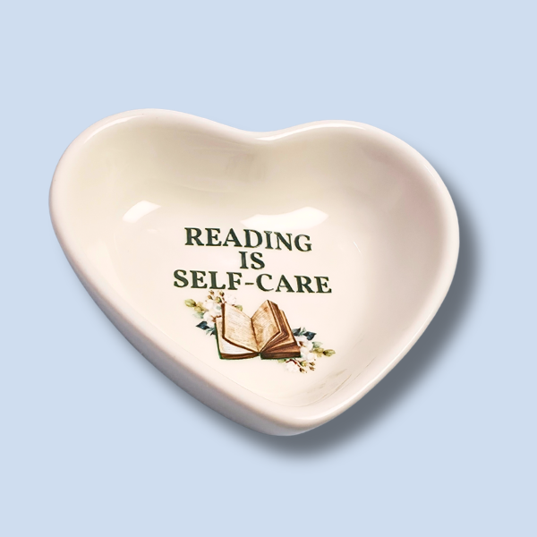 Book Lover Trinket Dish | Ceramic Jewelry & Ring Dish | Reading Gift