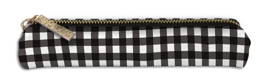 Slim Pencil Case - 8" pencil pouch: Buffalo check