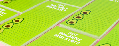 Holy Guacamole What a List Notepad – Funny Avocado-Themed To-Do List | 3.5" x 8.5" | 50 Sheets by Studio Inktvis