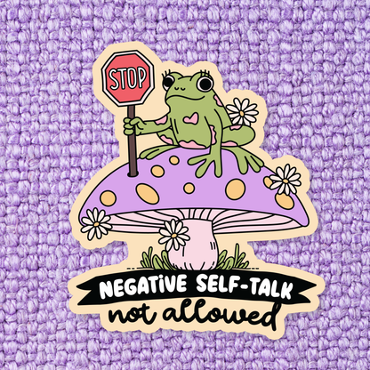 Frog Self Love Mental Health Waterproof Vinyl Sticker