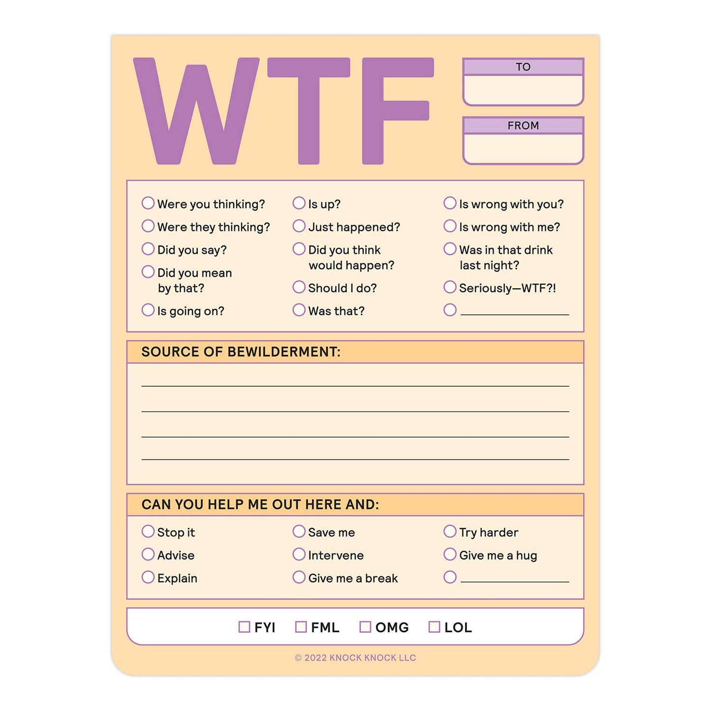 WTF Nifty Note Pad (Pastel Version)