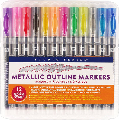 Studio Series Metallic Outline Markers (set of 12)