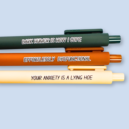 Your Anxiety is a Lying Hoe – Snarky Pen Set for the Anxiously Fabulous