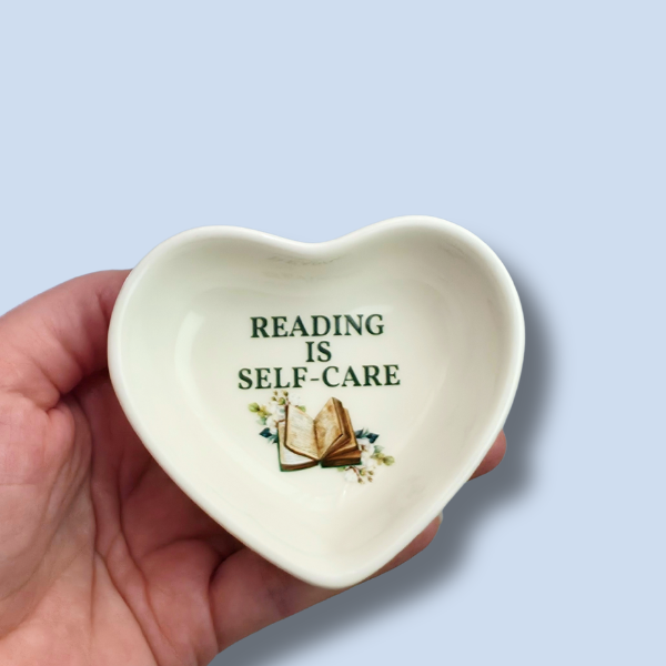 Book Lover Trinket Dish | Ceramic Jewelry & Ring Dish | Reading Gift