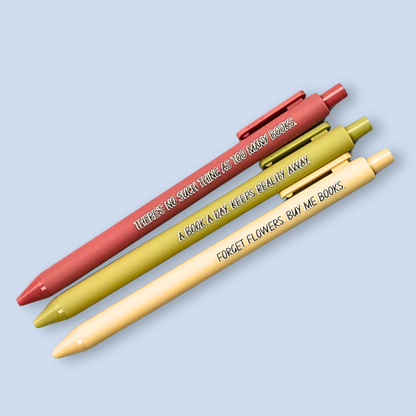 Forget Flowers, Buy Me Books — Bookish Pen Set
