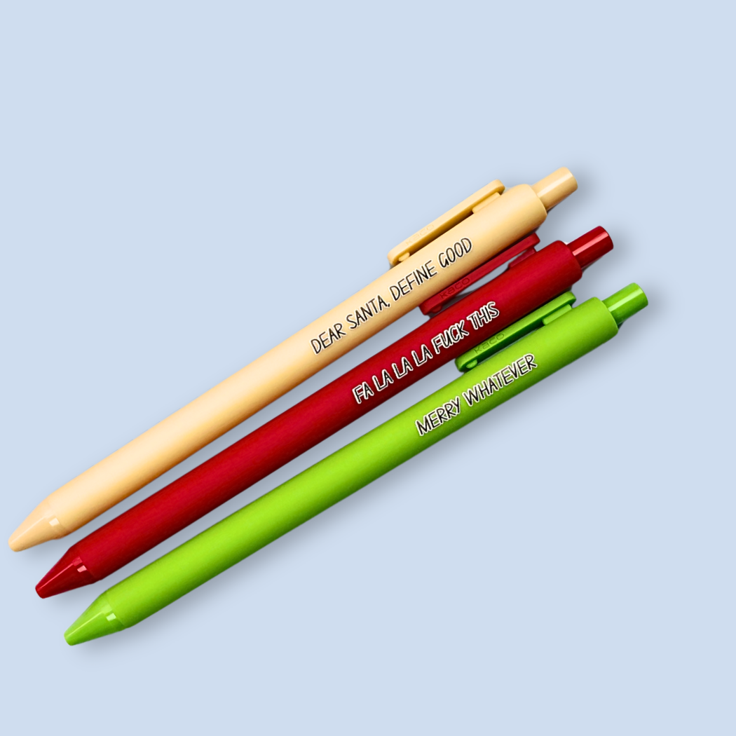 Merry Whatever — Holiday Snarky Pen Set