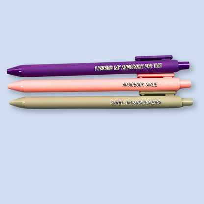 Audiobook Girlie — Bookish Pen Set