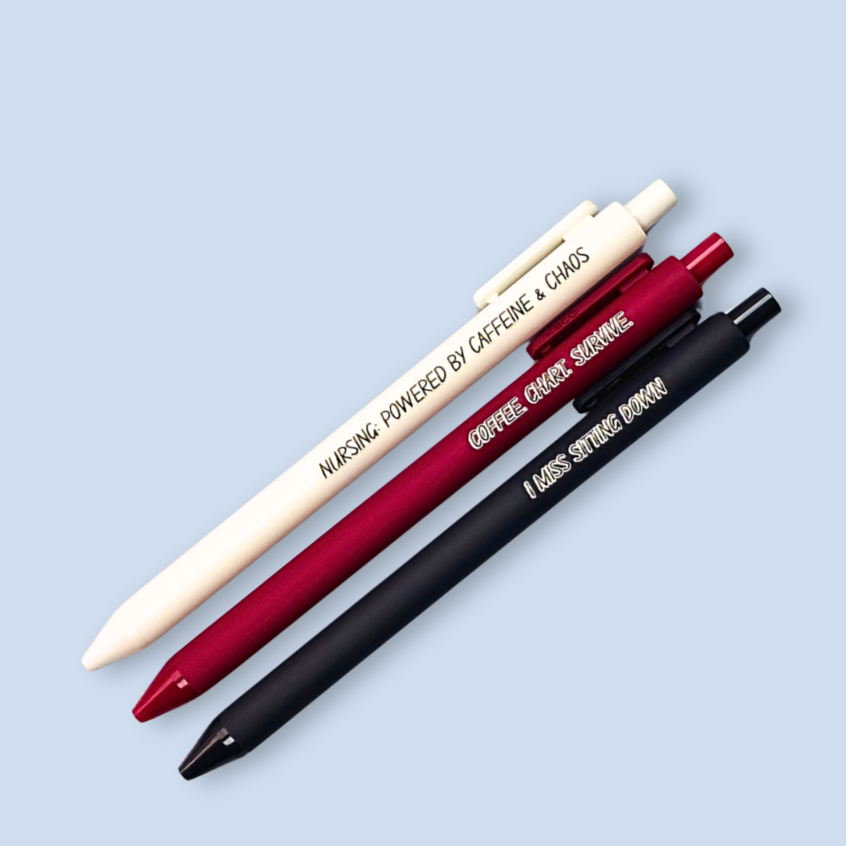 Coffee. Chart. Repeat. — Nursing Pen Set