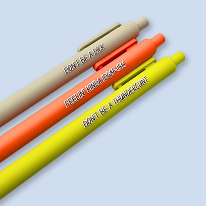 Don't Be A... Pen Set | Funny Sweary Pen | Sarcastic Stationery Gift for Adults | IDGAF Vibes | NSFW Office Supplies | Nocturne Nook Pen Set