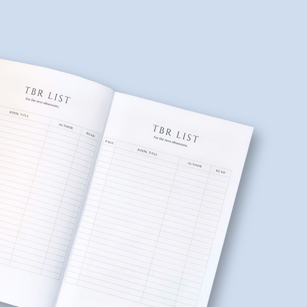 inside the journal
tbr list page
