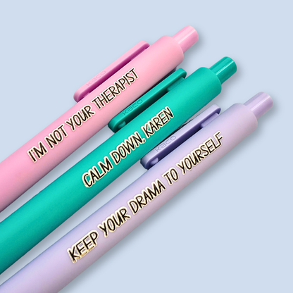 Calm Down, Karen — Snarky Pen Set
