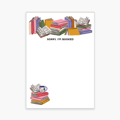 Sorry, I’m Booked Notepad – Cute Book Lover To-Do List | 6" x 4" | 50 Sheets by Party of One