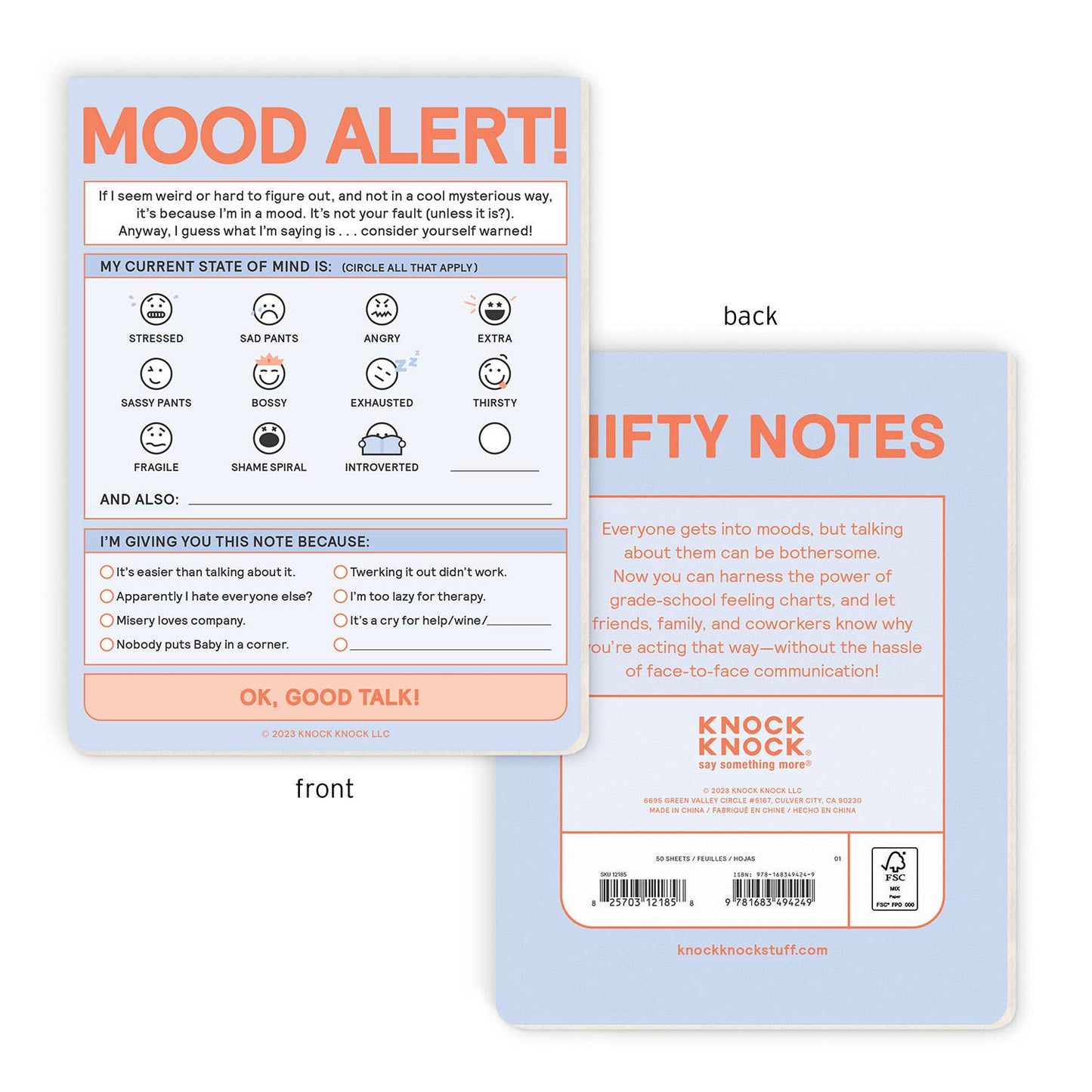 Today's Mood Nifty Note Pad (Pastel Version)