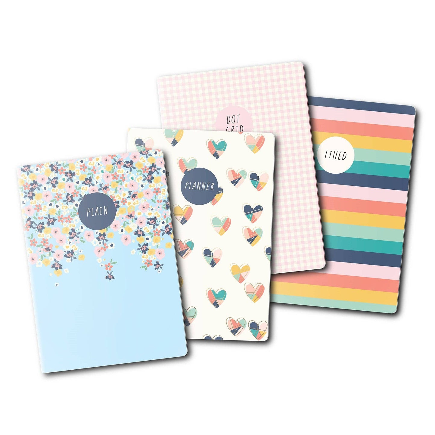 Hearts A6 4 Pack Notebooks