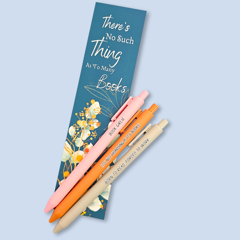Book Lovers Pen Set - Annotations Pens - Book Girlie Gift - Booktok Born To Read Forced To Work