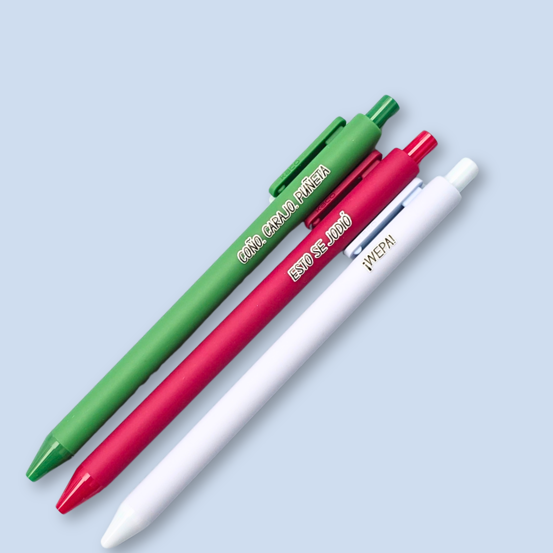Puerto Rican Pen Set | ¡WEPA! Coño Carajo Puñeta | Funny Boricua Pens | Esto Se Jodió | Latinx Stationery Gift