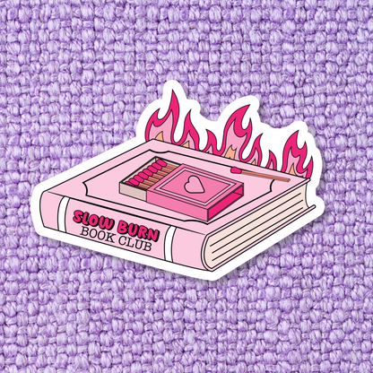 Slow Burn Bookish Smut Romance Waterproof Vinyl Sticker