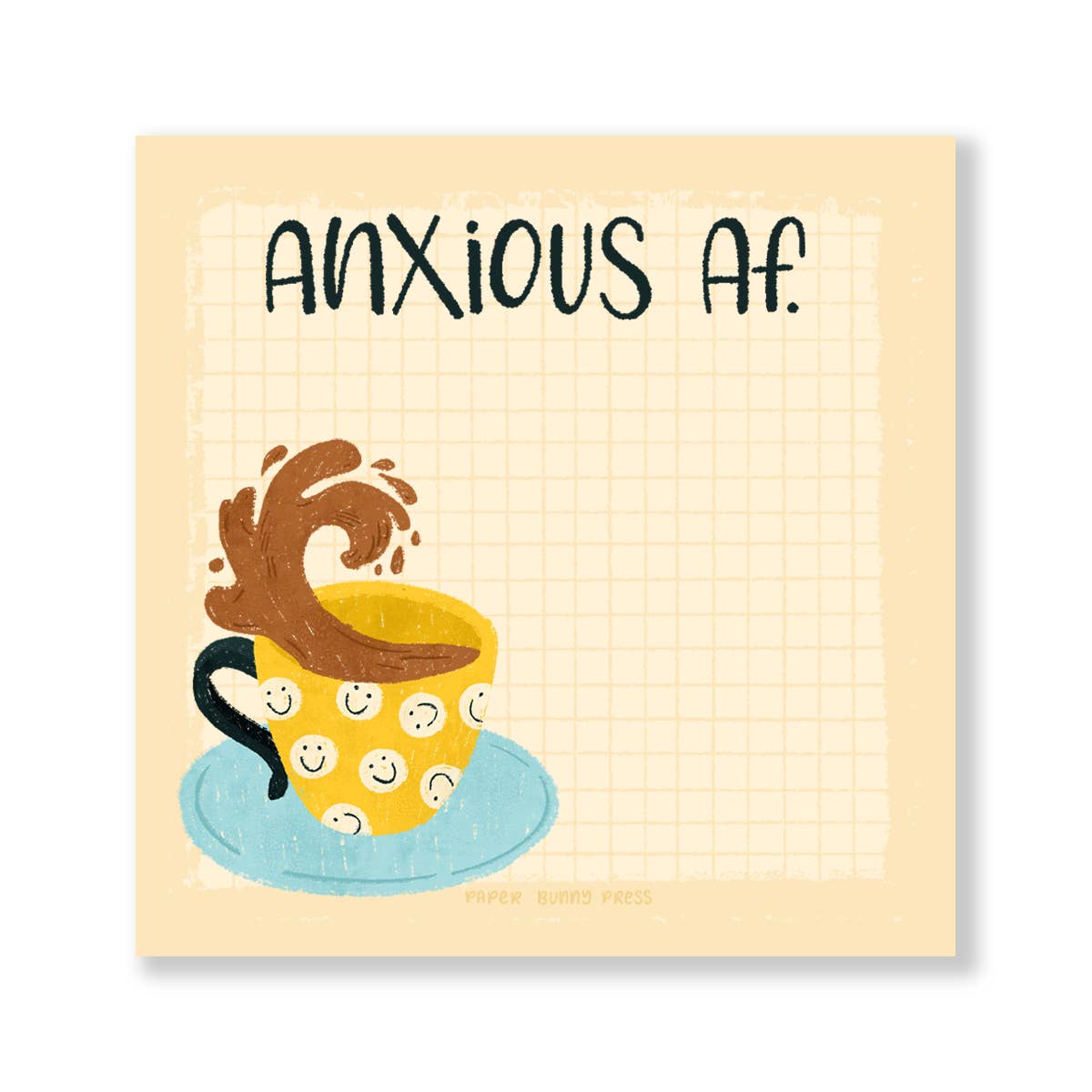 Anxious AF Coffee Sticky Note Pad (Perfect Stocking Stuffer)