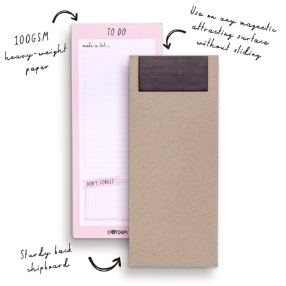 Carpe Diem Magnetic To-Do List: Ballerina pink