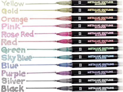 Studio Series Metallic Outline Markers (set of 12)