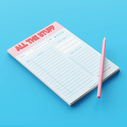 All The Stuff I Try Not to Forget Daily Planner Notepad – Funny & Functional | 6" x 8" | 50 Sheets by Studio Inktvis