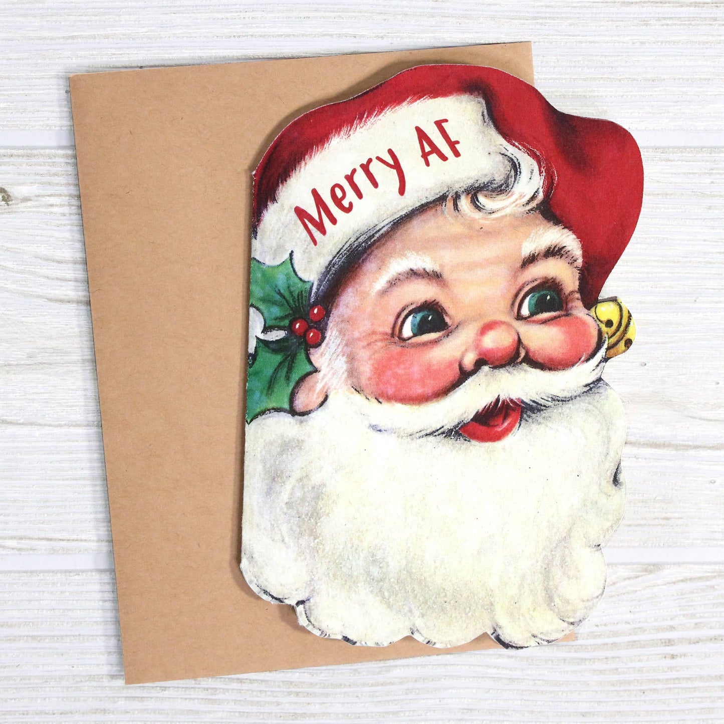 Merry AF - Funny Santa Christmas Card