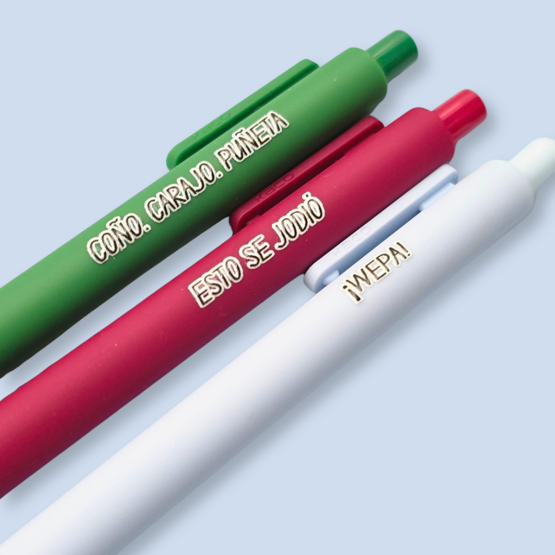 Puerto Rican Pen Set | ¡WEPA! Coño Carajo Puñeta | Funny Boricua Pens | Esto Se Jodió | Latinx Stationery Gift