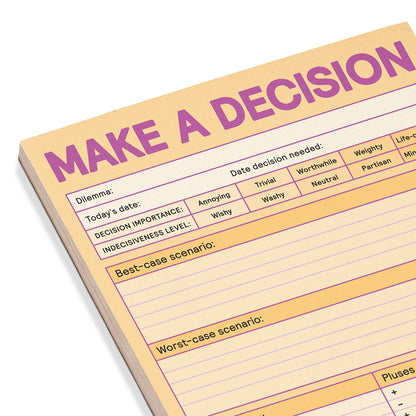 Make a Decision Pad (Pastel Version)