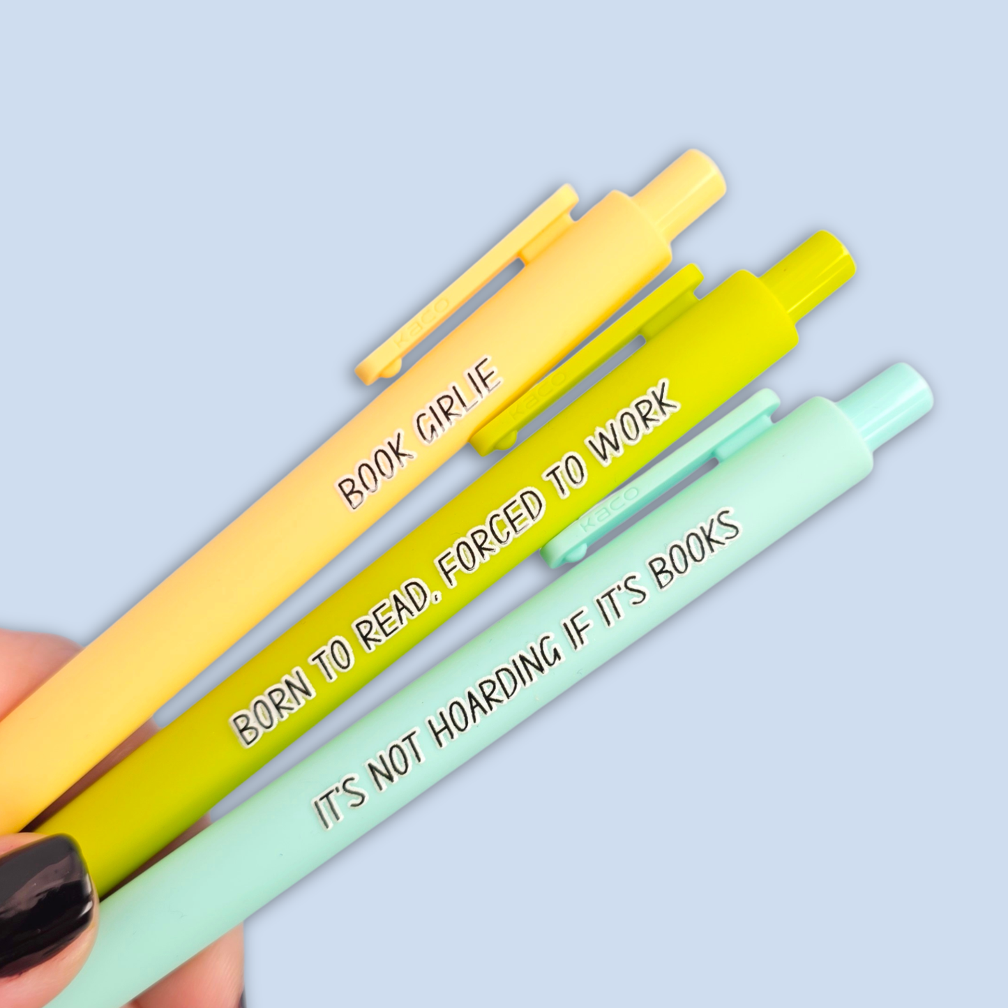 Book Lovers Pen Set - Annotations Pens - Book Girlie Gift - Booktok Born To Read Forced To Work