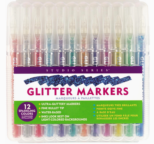 Studio Series Glitter Markers (Set of 12)