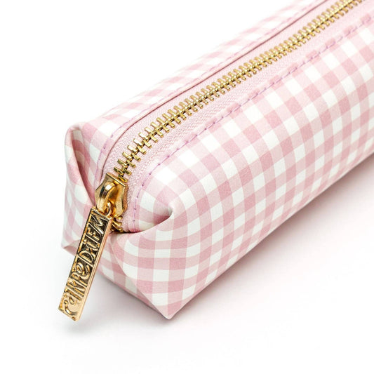 Slim Pencil Case - Pink/White