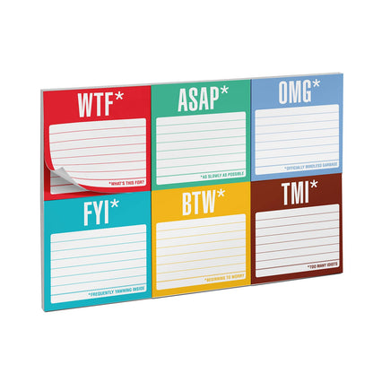 Honest Acronyms Sticky Note Packet