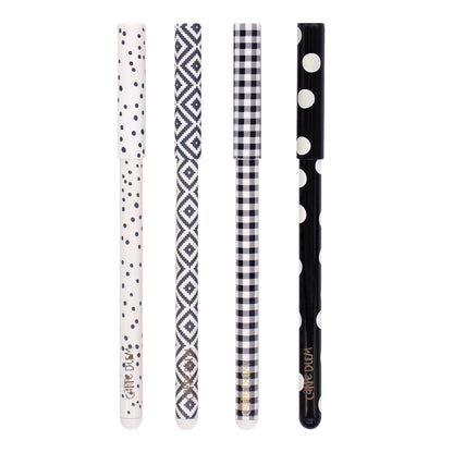 Monochrome Ball Point Pen - 4 Pack