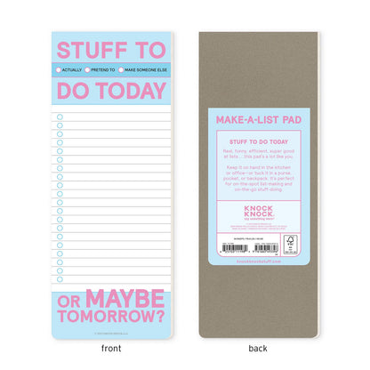 Stuff to Do Today Make-a-List Pad