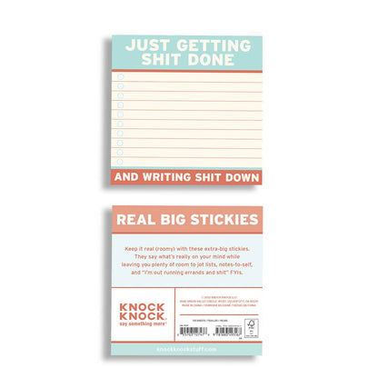 Getting Shit Done Large Sticky Notes (4 x 4-inches)